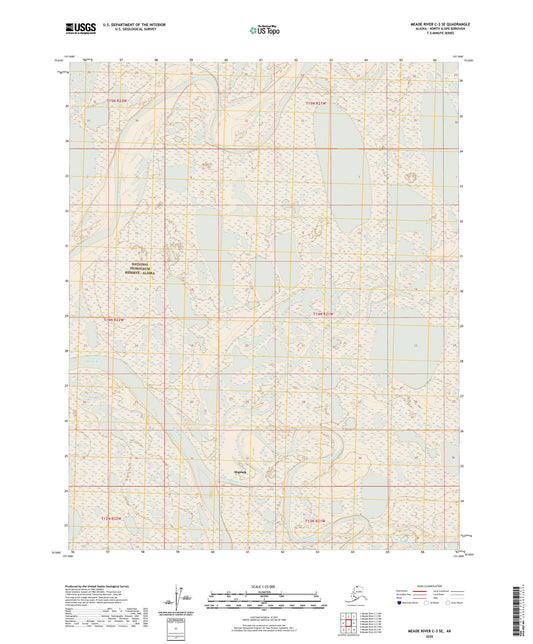 Meade River C-3 SE Alaska US Topo Map Image
