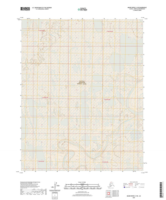 Meade River C-3 SW Alaska US Topo Map Image