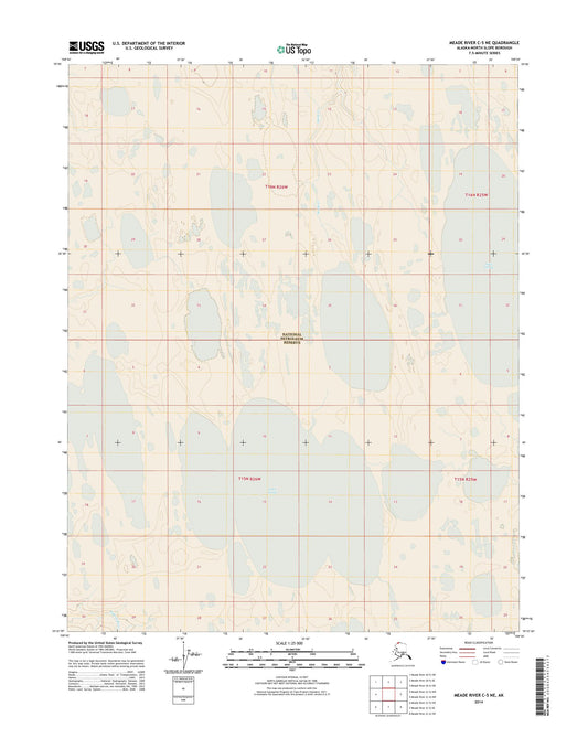 Meade River C-5 NE Alaska US Topo Map Image