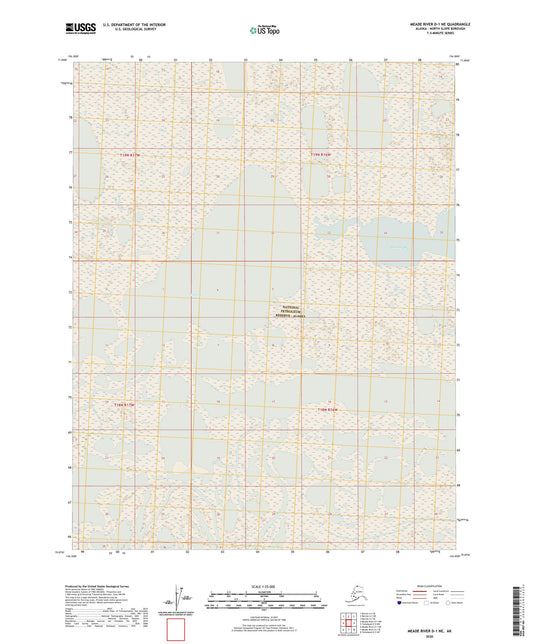 Meade River D-1 NE Alaska US Topo Map Image