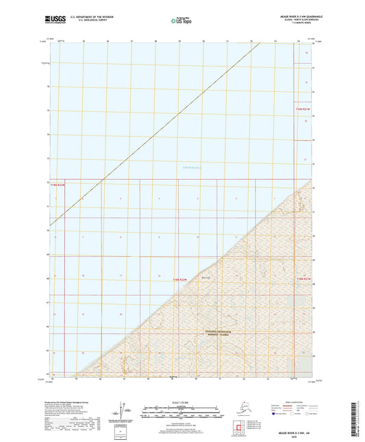 Meade River D-3 NW Alaska US Topo Map Image