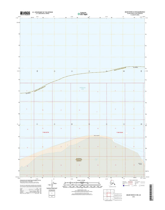 Meade River D-5 NW Alaska US Topo Map Image