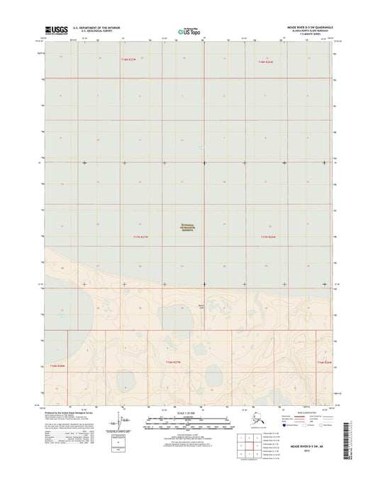 Meade River D-5 SW Alaska US Topo Map Image