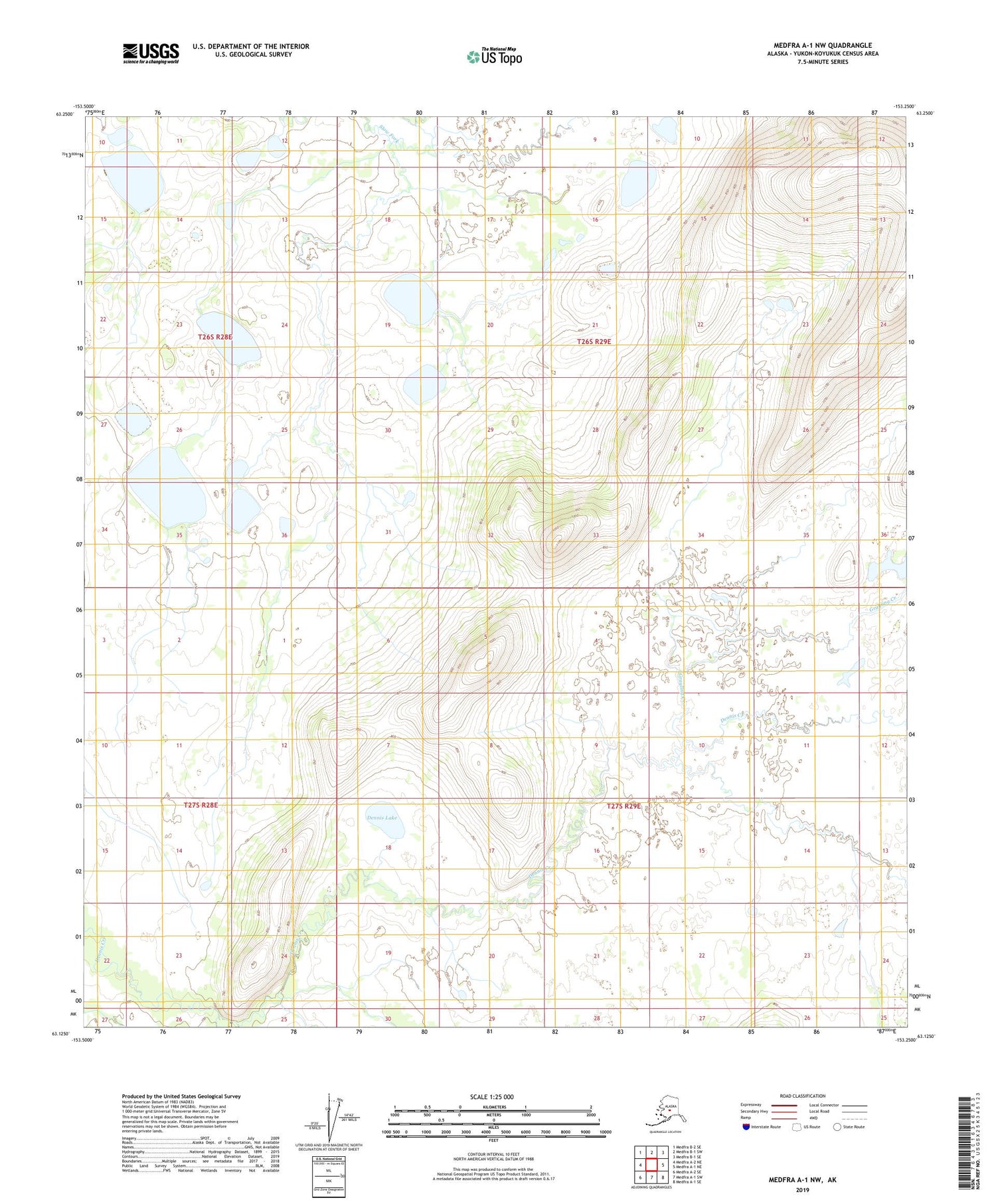 Medfra A-1 NW Alaska US Topo Map Image