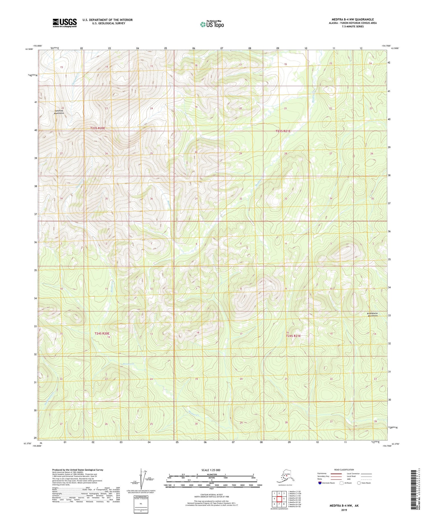 Medfra B-4 NW Alaska US Topo Map Image
