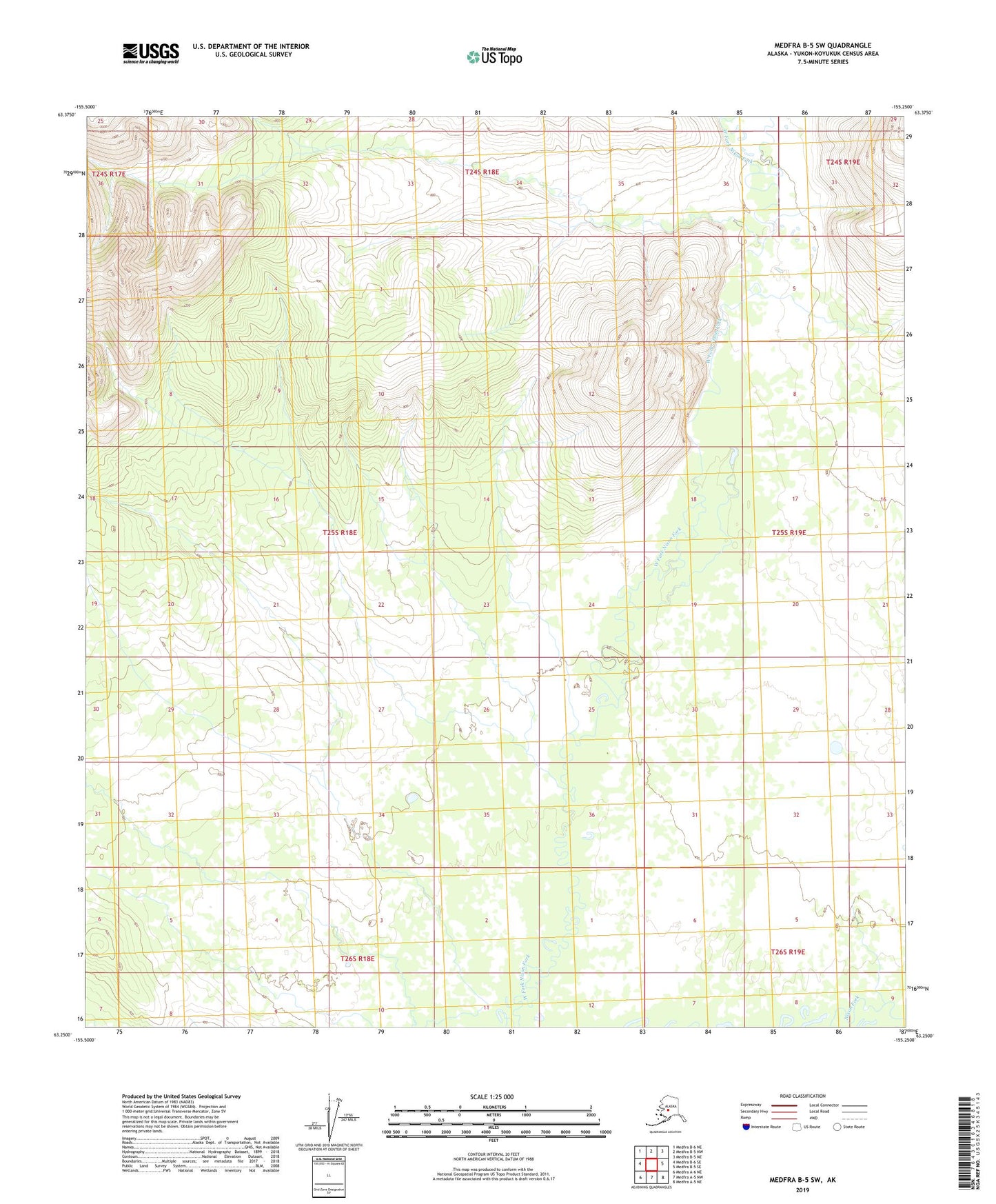 Medfra B-5 SW Alaska US Topo Map Image