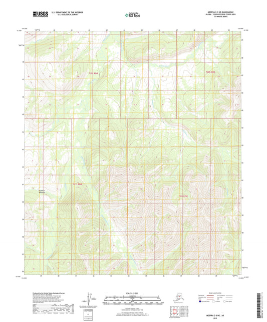 Medfra C-3 NE Alaska US Topo Map Image