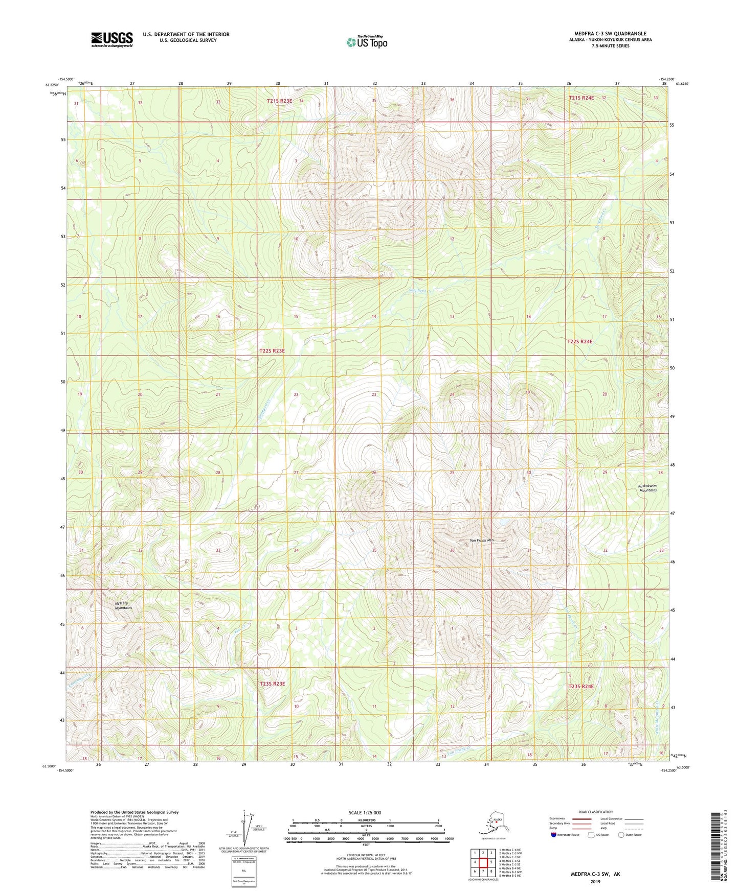 Medfra C-3 SW Alaska US Topo Map Image