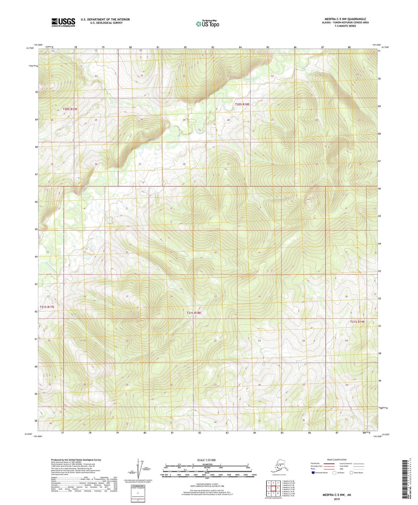 Medfra C-5 NW Alaska US Topo Map Image