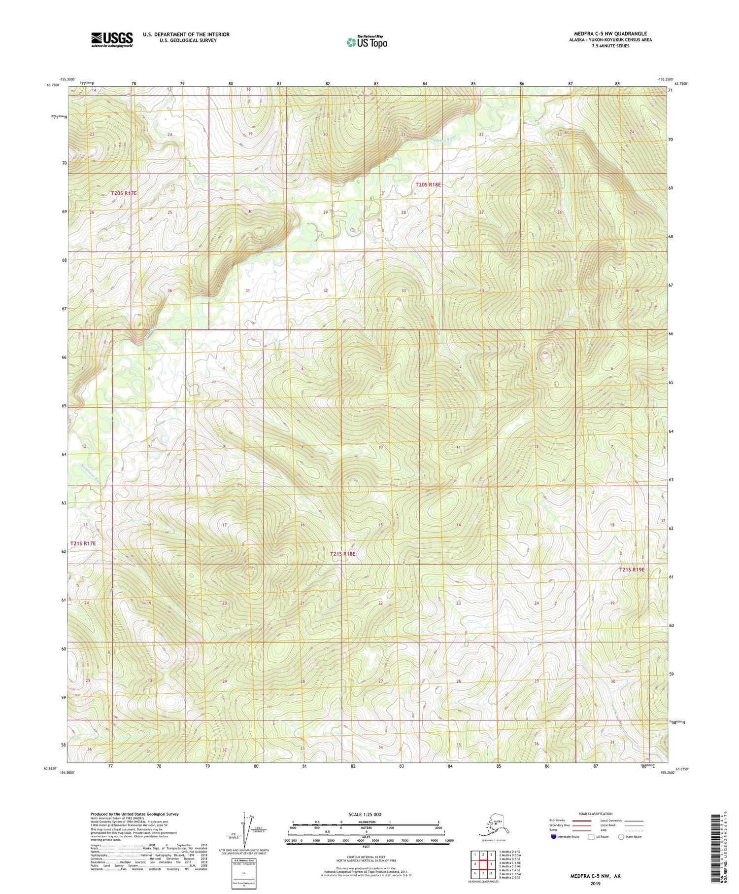 Medfra C-5 NW Alaska US Topo Map Image