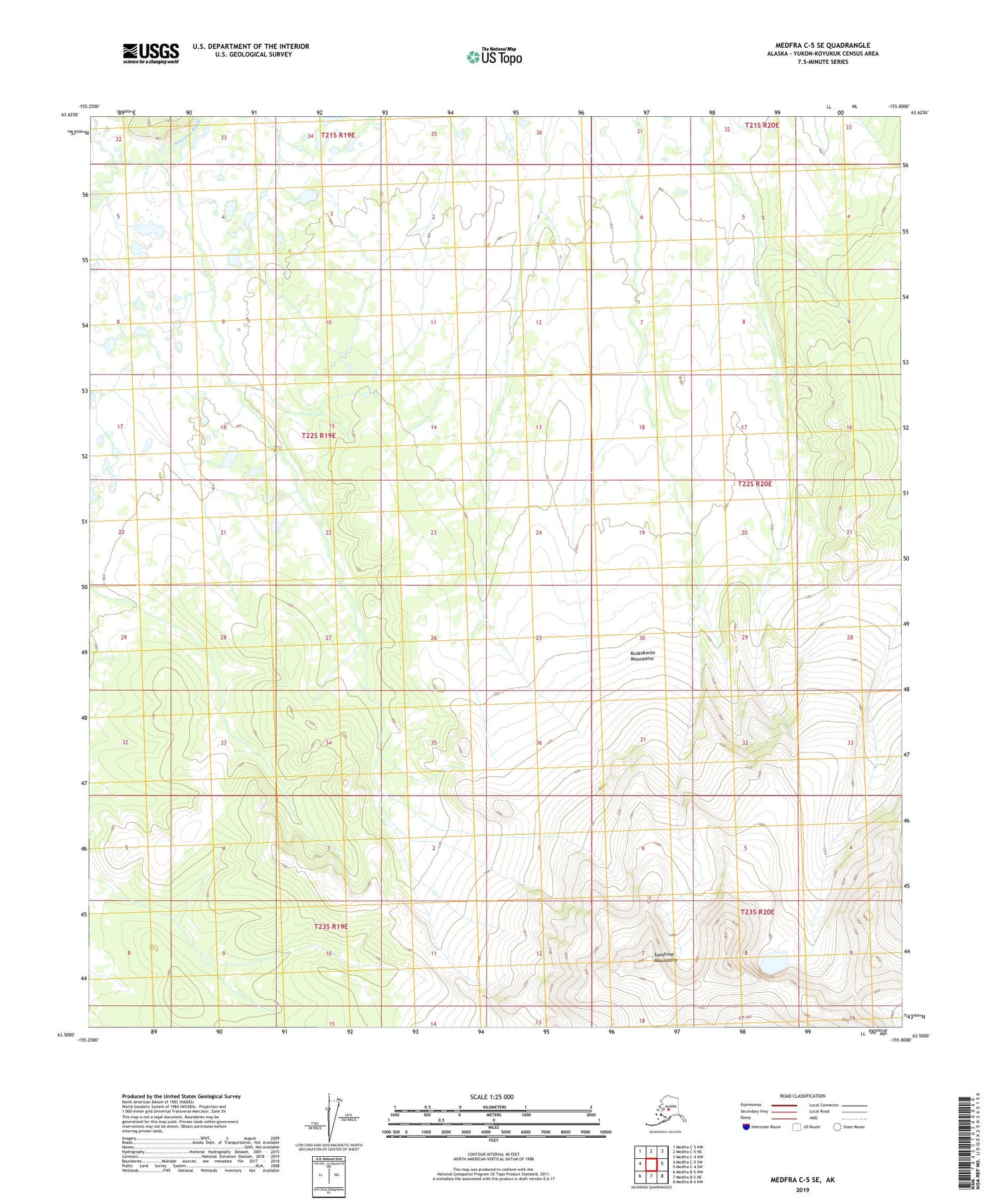 Medfra C-5 SE Alaska US Topo Map Image