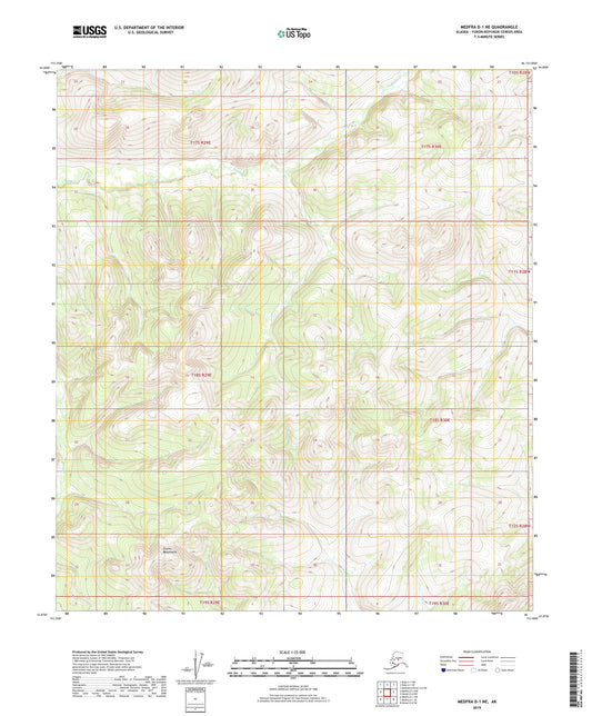 Medfra D-1 NE Alaska US Topo Map Image
