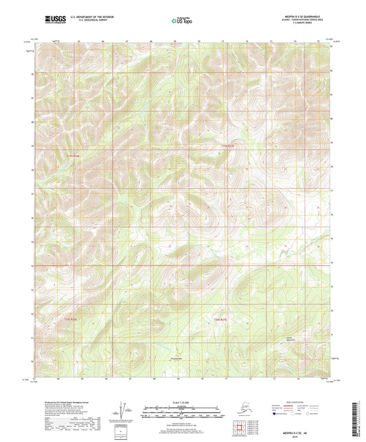 Medfra D-2 SE Alaska US Topo Map Image