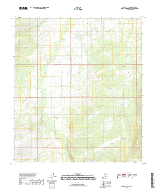 Medfra D-3 SE Alaska US Topo Map Image