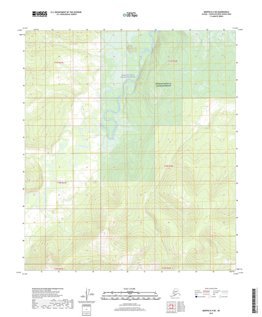 Medfra D-4 NE Alaska US Topo Map Image