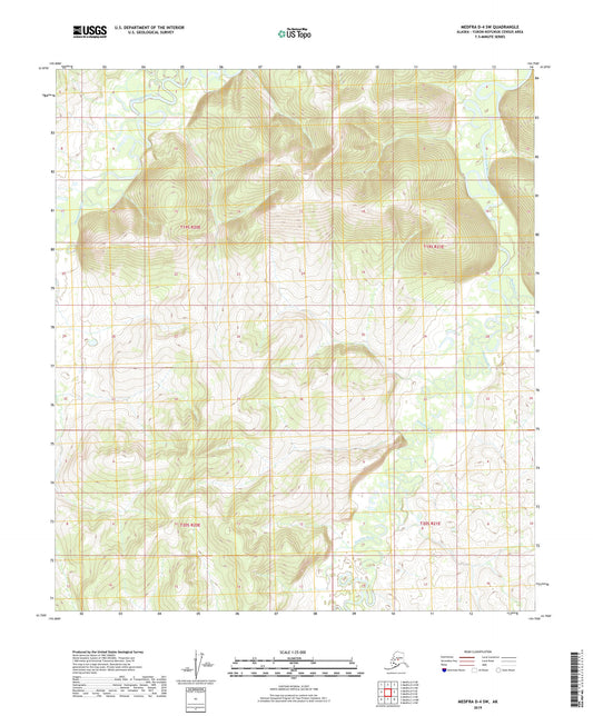 Medfra D-4 SW Alaska US Topo Map Image