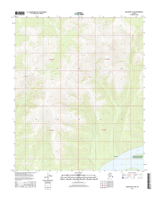 Melozitna A-2 NE Alaska US Topo Map Image