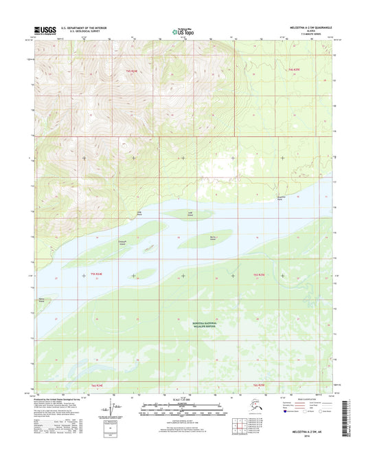 Melozitna A-2 SW Alaska US Topo Map Image