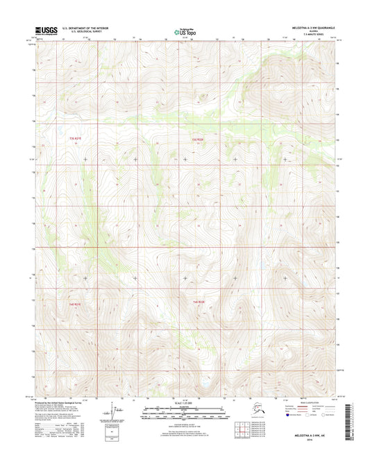 Melozitna A-3 NW Alaska US Topo Map Image