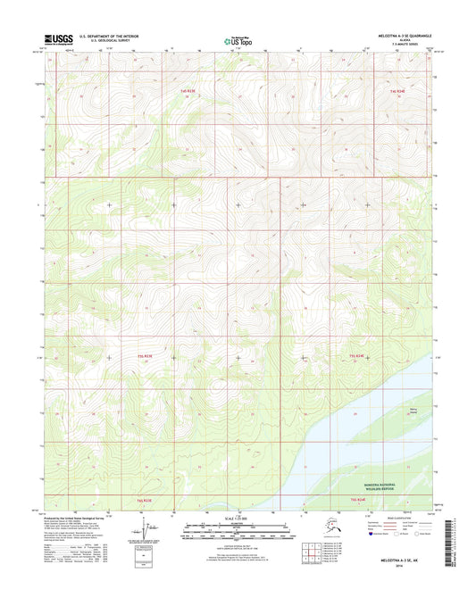Melozitna A-3 SE Alaska US Topo Map Image