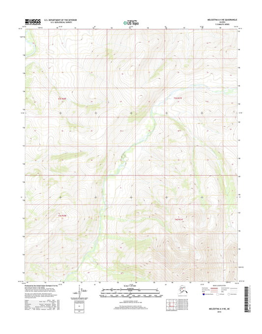 Melozitna A-4 NE Alaska US Topo Map Image