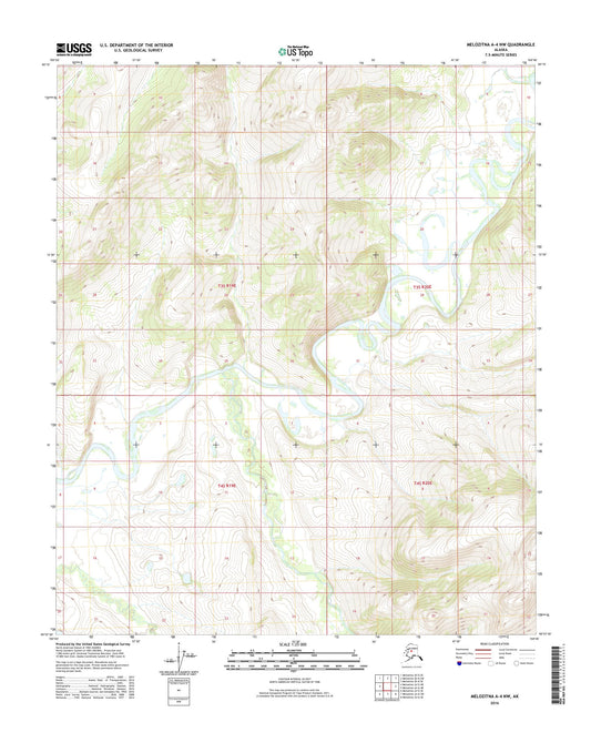 Melozitna A-4 NW Alaska US Topo Map Image