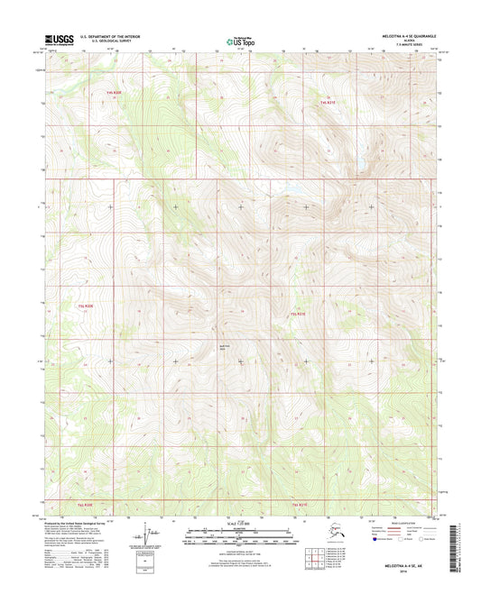 Melozitna A-4 SE Alaska US Topo Map Image
