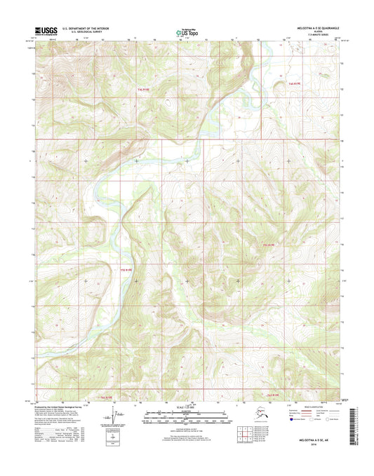 Melozitna A-5 SE Alaska US Topo Map Image