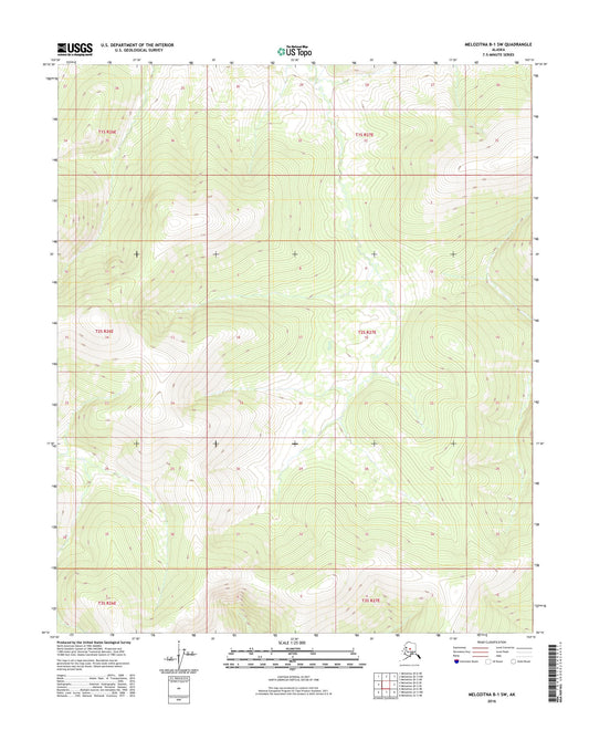Melozitna B-1 SW Alaska US Topo Map Image