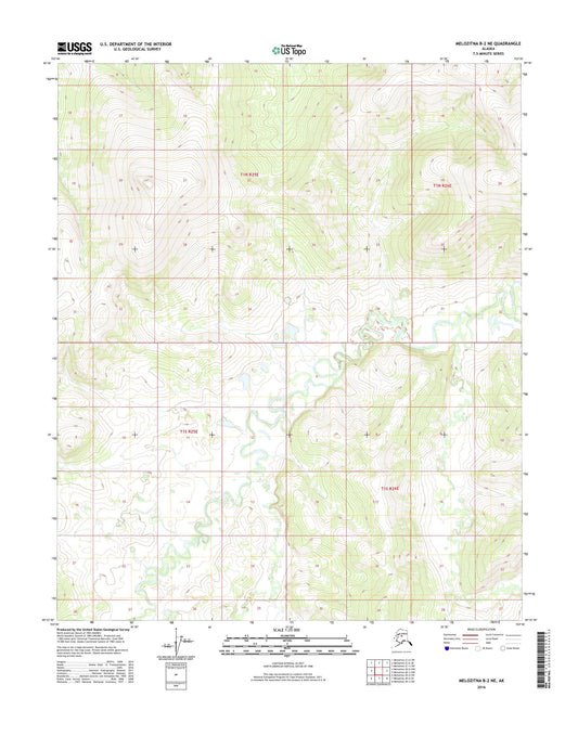 Melozitna B-2 NE Alaska US Topo Map Image