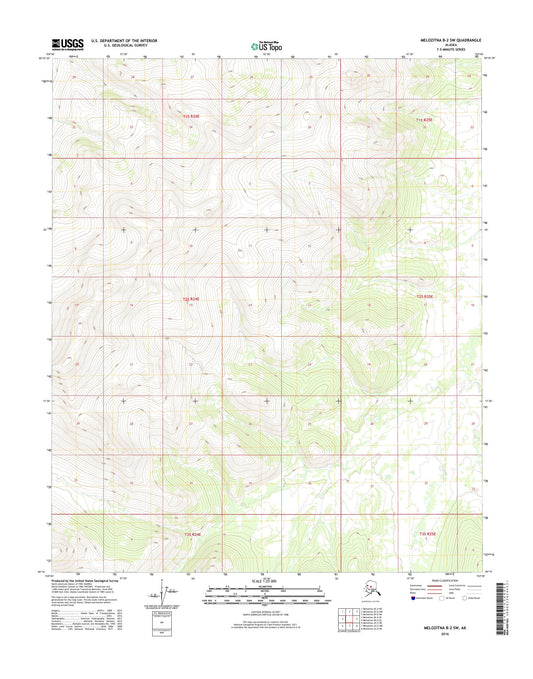 Melozitna B-2 SW Alaska US Topo Map Image