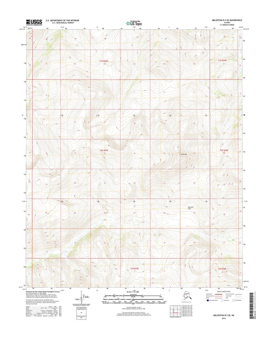 Melozitna B-3 SE Alaska US Topo Map Image
