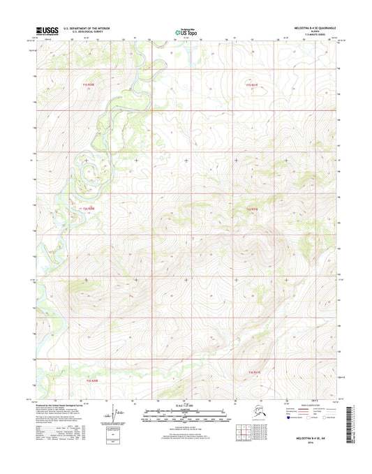 Melozitna B-4 SE Alaska US Topo Map Image