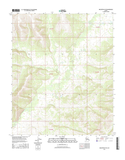 Melozitna B-5 SE Alaska US Topo Map Image