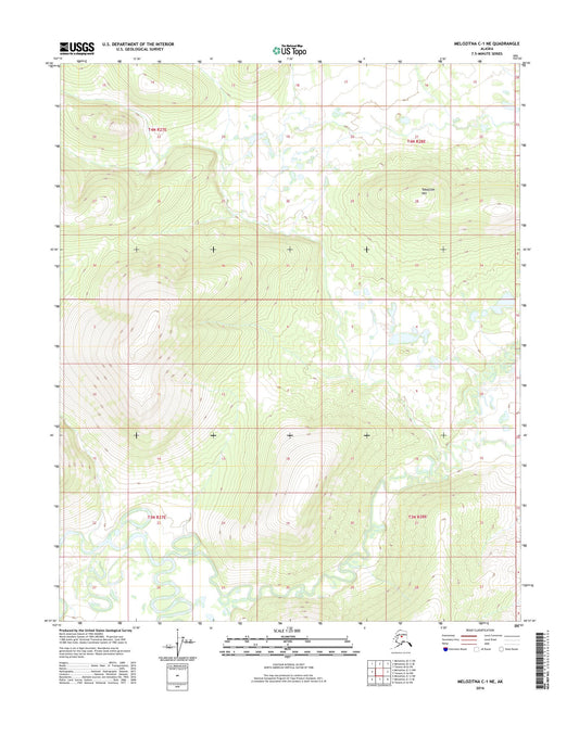 Melozitna C-1 NE Alaska US Topo Map Image