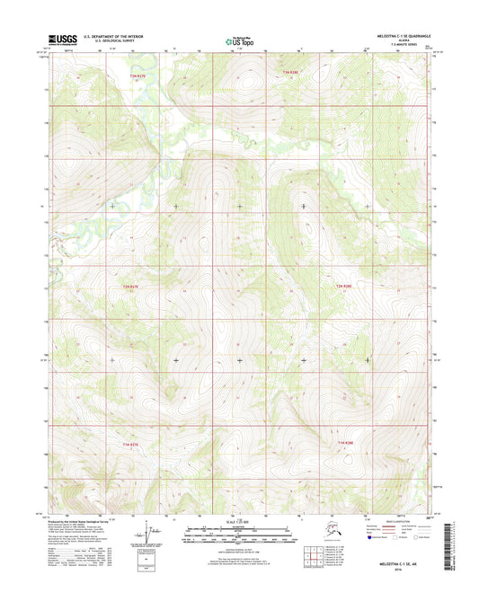 Melozitna C-1 SE Alaska US Topo Map Image