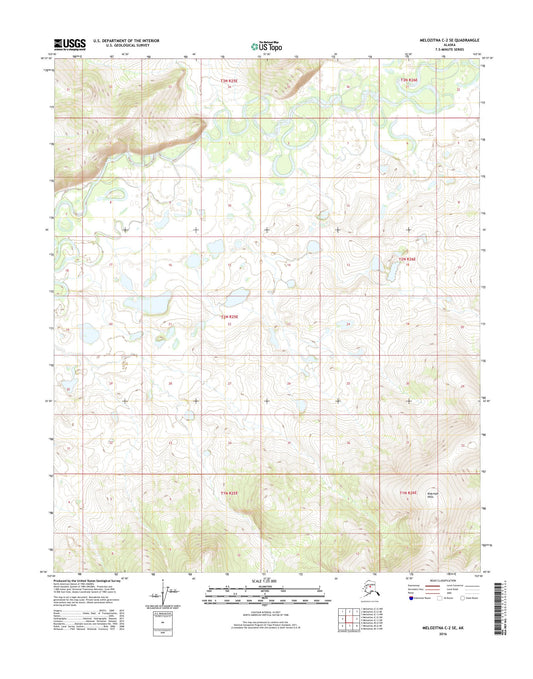 Melozitna C-2 SE Alaska US Topo Map Image