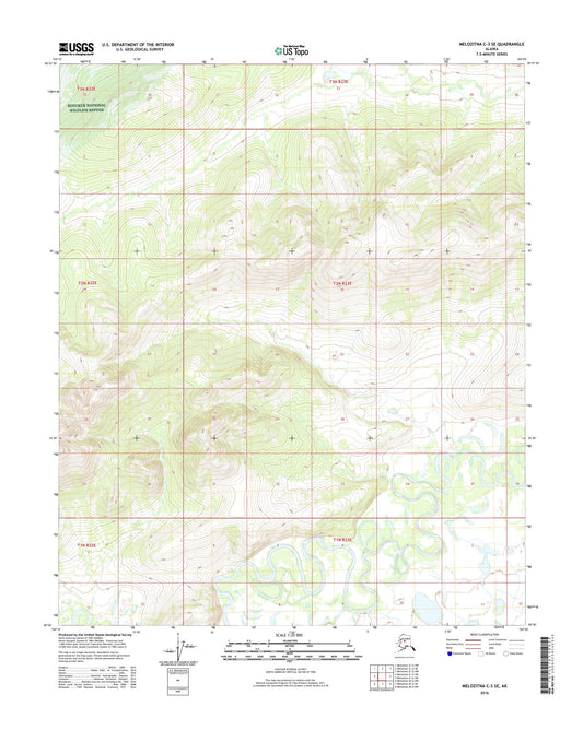 Melozitna C-3 SE Alaska US Topo Map Image
