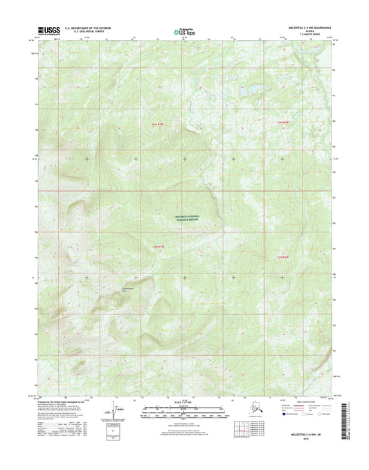 Melozitna C-4 NW Alaska US Topo Map Image