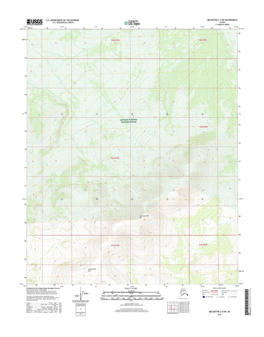 Melozitna C-4 SW Alaska US Topo Map Image