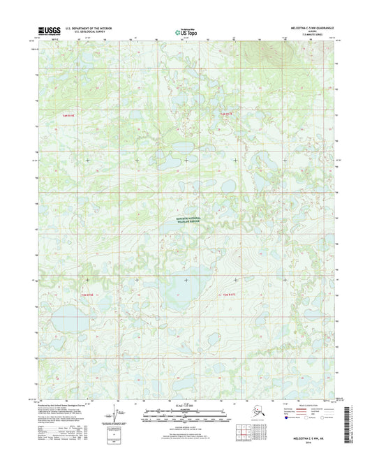 Melozitna C-5 NW Alaska US Topo Map Image