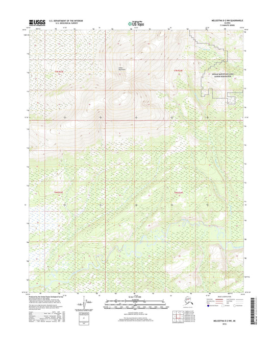 Melozitna D-2 NW Alaska US Topo Map Image