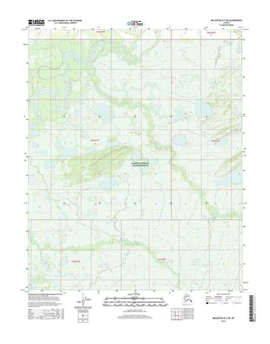 Melozitna D-3 SW Alaska US Topo Map Image