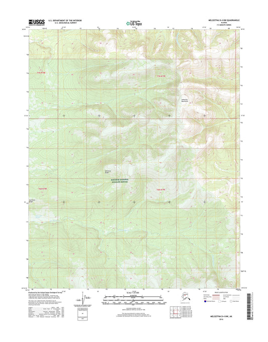 Melozitna D-4 NW Alaska US Topo Map Image