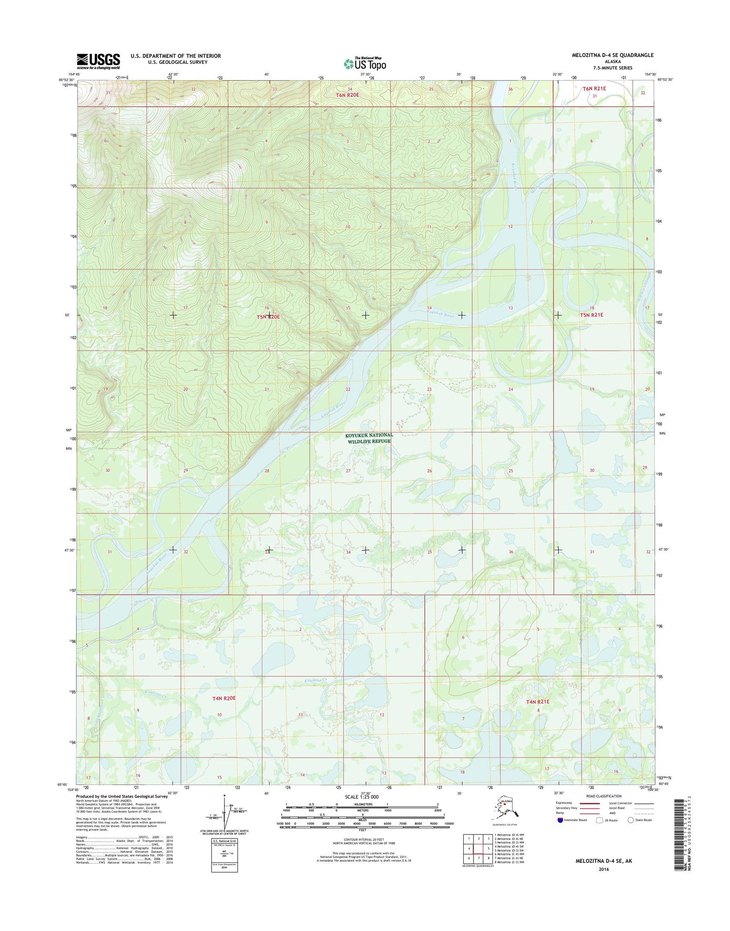 Melozitna D-4 SE Alaska US Topo Map Image