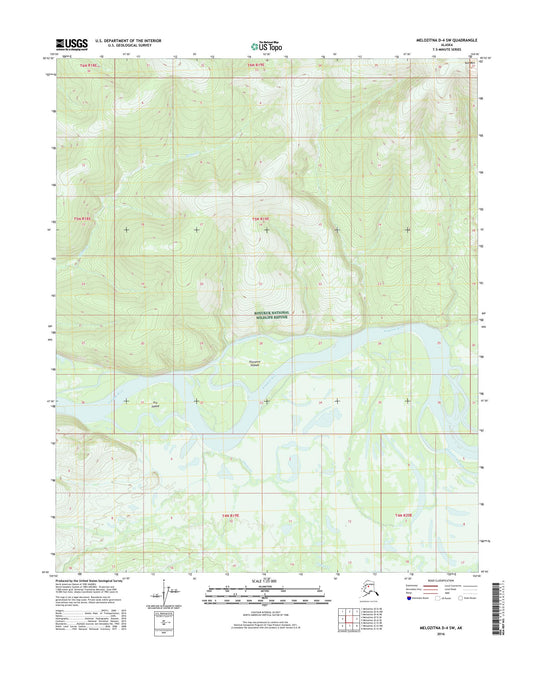 Melozitna D-4 SW Alaska US Topo Map Image