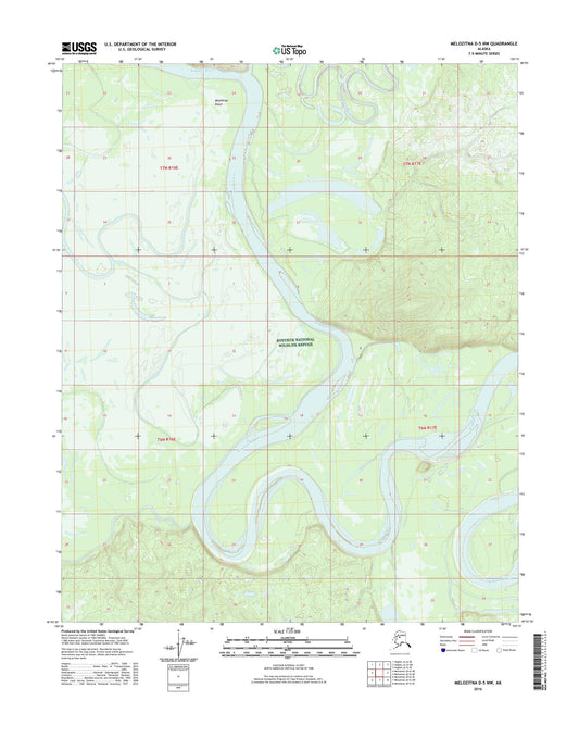 Melozitna D-5 NW Alaska US Topo Map Image