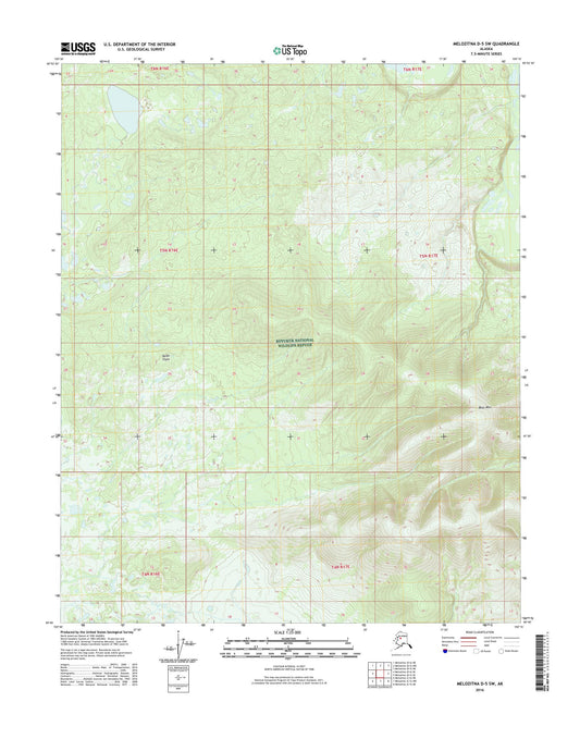 Melozitna D-5 SW Alaska US Topo Map Image