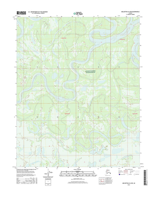 Melozitna D-6 NW Alaska US Topo Map Image
