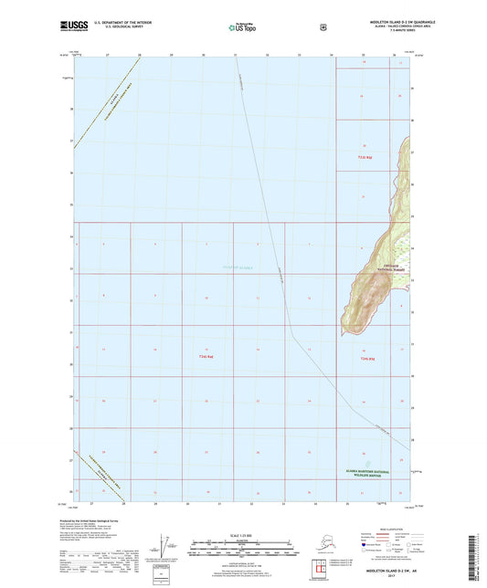 Middleton Island D-2 SW Alaska US Topo Map Image